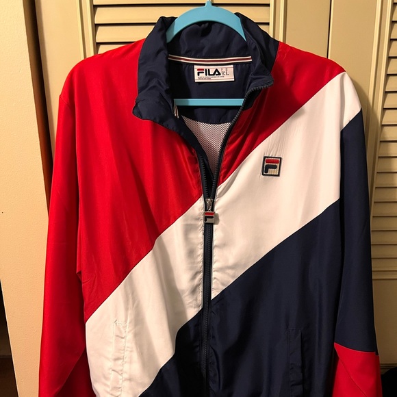 Vintage Fila Stripped Red , White and Blue - Picture 2 of 2
